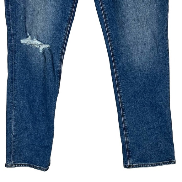 HUDSON BLAIR HIGH RISE DISTRESSED BOOT CROPPED‎ JEANS BLUE NWT WOMEN'S SIZE 29 - Picture 4 of 16